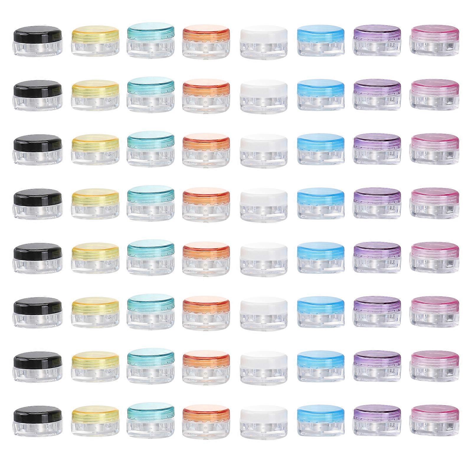 64Pcs Flat Bottom Cream Bottle Cosmetics Sample Bottle Empty Storage Bottle