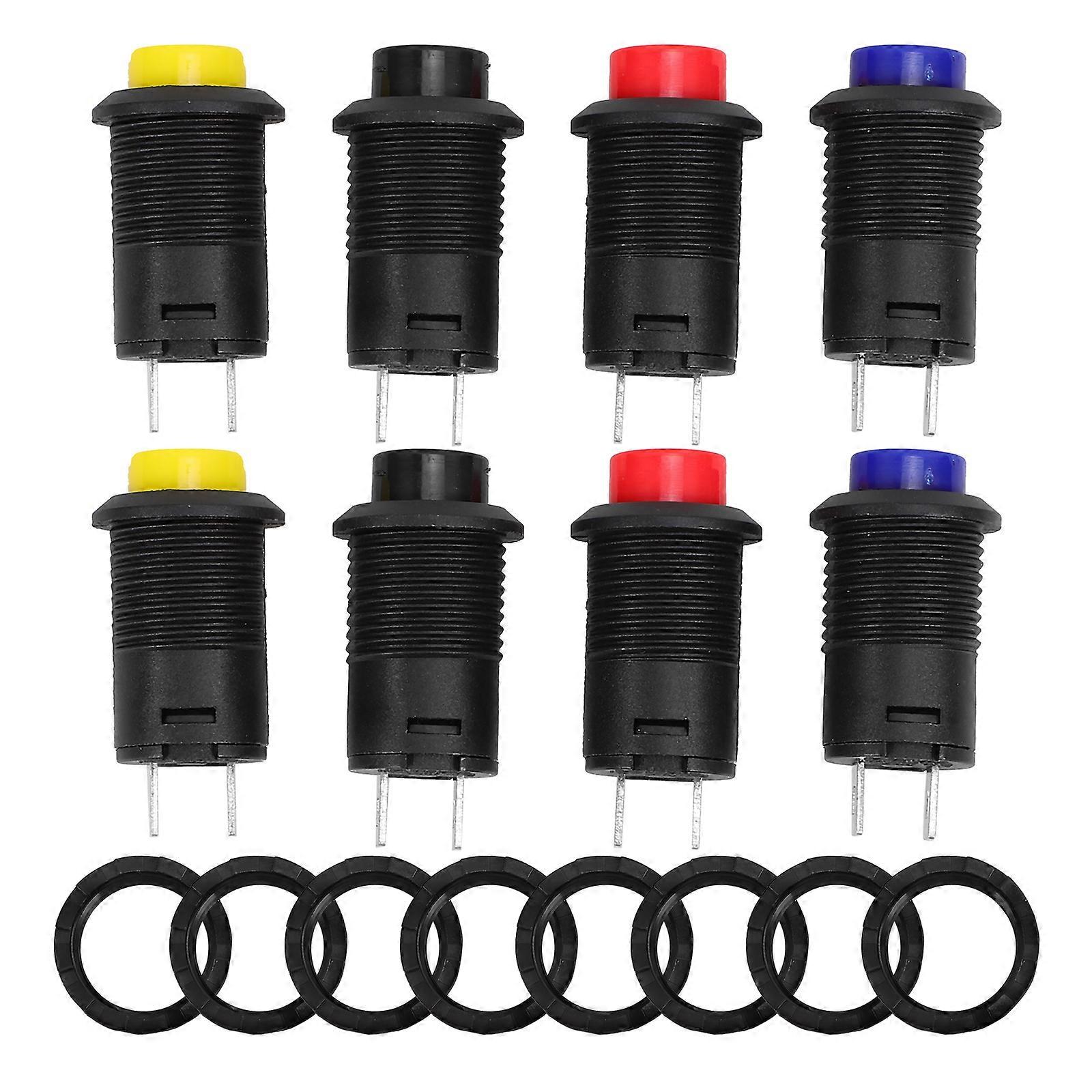 8pcs Household Push Button Switches Light Appliance Replacement Push Button Switch