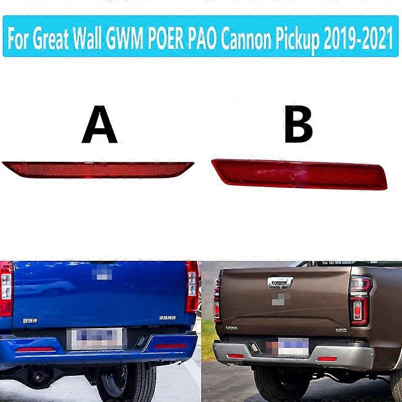 For Great Wall GWM POER PAO Cannon Pickup 2019 2020 2022 Rear bumper reflector Car Rear Bumper Reflector Light Marker Lamp