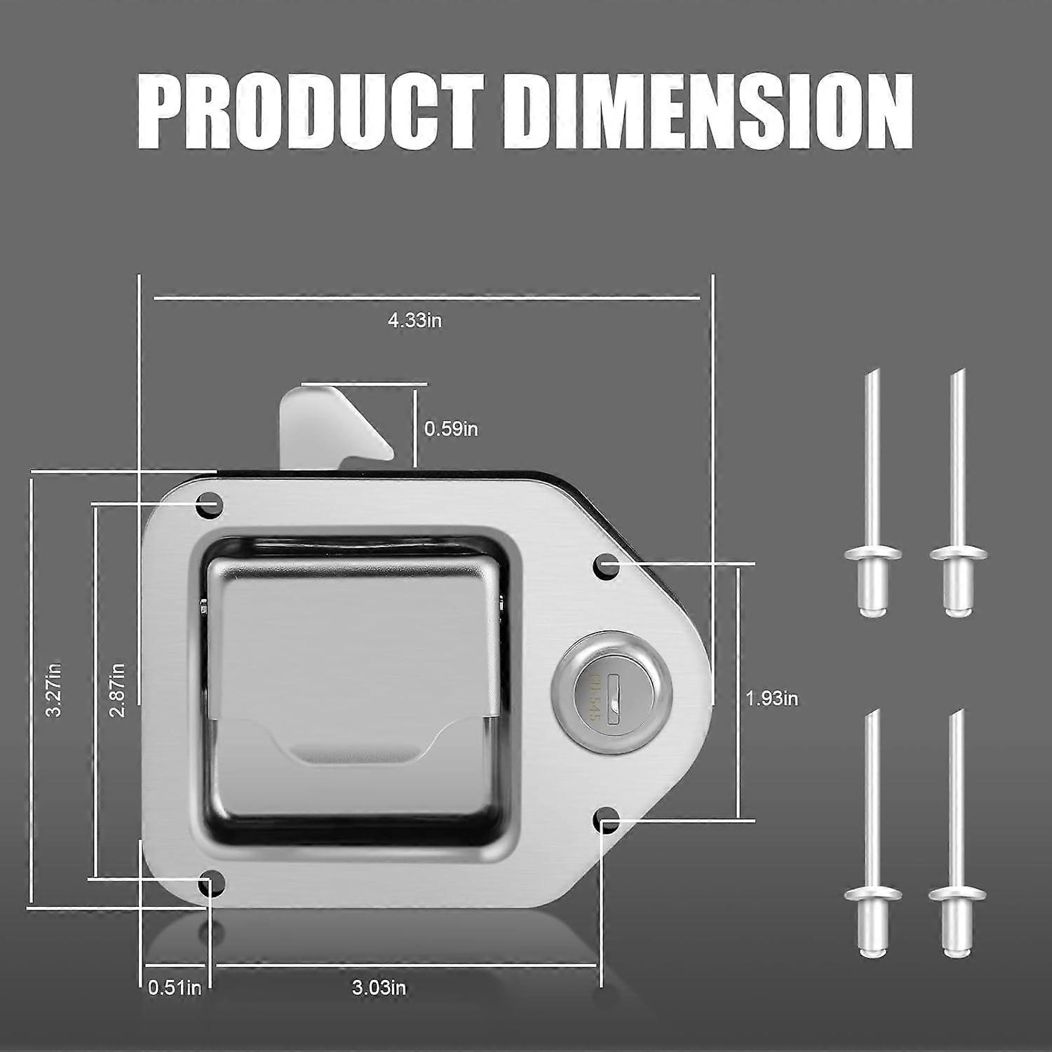 Stainless Steel Premium Paddle Door Lock Latch Handle Tools DIY Truck Tool Box Trailer With 2 Keys I559946780 Stainless Steel Premium Paddle Door Lock Latch Handle Tools DIY Truck Tool Box Trailer With 2 Keys I559946780