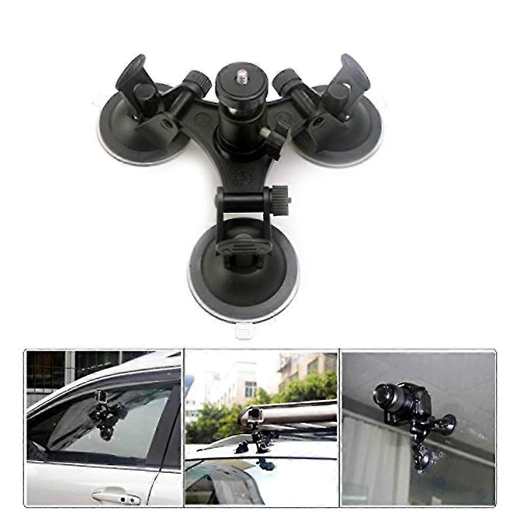 Triple Suction Cup Mount Low Angle Sucker Holder For  Hero 2 3 3+ 4 Camera