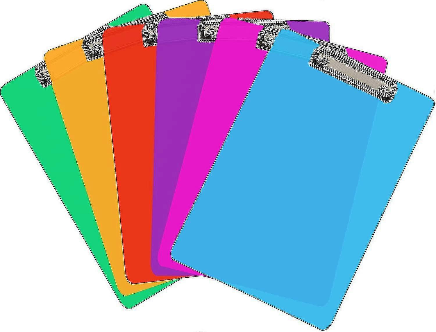 Coloured Plastic Clipboards | (a4 Size) Multi Pack Clipboard | Holds 100 Sheets! | Acrylic Clipboard