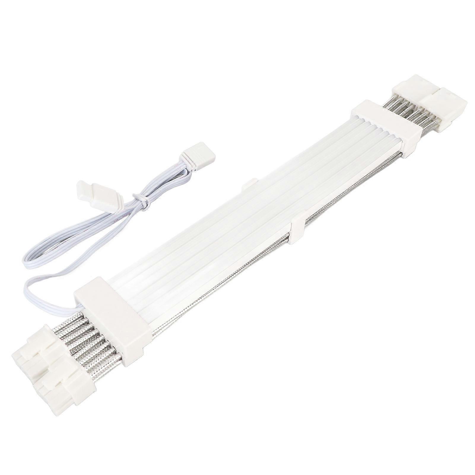 ARGB Extension Sleeved Cable 5V 18AWG Flexible High Current Support Synchronized PSU Cable with Multiple Color Modes Double 8PIN Graphics Card 
