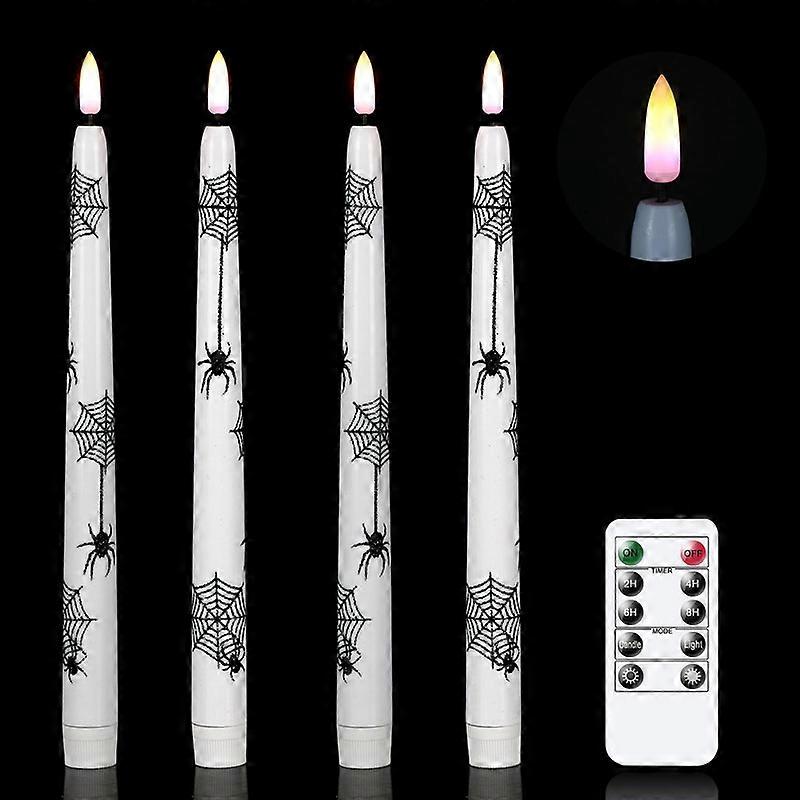 Halloween Flameless Taper Candles with Remote & Timer