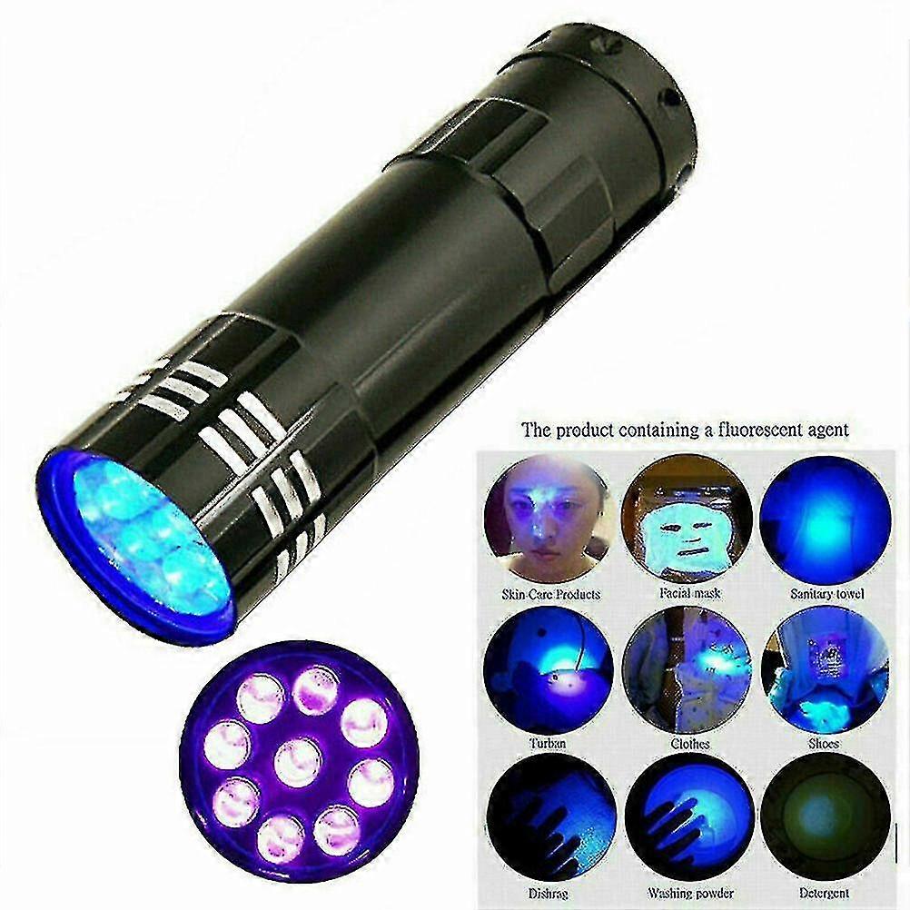 UV Torch Flashlight - Portable Multifunctional Money Detector Light