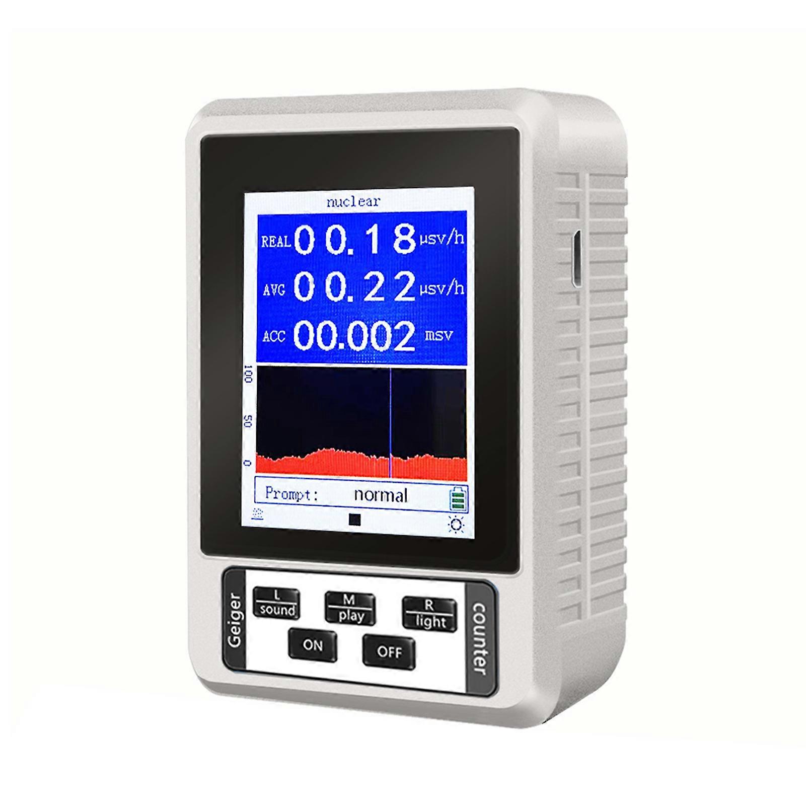 2.8-inch LCD Digital Geiger Counter Geiger Nuclear Radiation Detector Multifunctional   and X rays Ionizing Radiation Tester