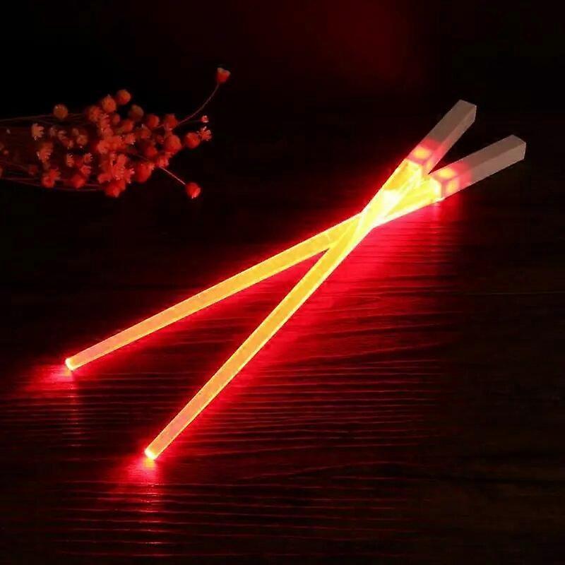1 ζεύγος φωτόσπαθο LED chopstick φωτεινά chopsticks αποσπώμενα πλενόμενα ασφαλή για τρόφιμα επιτραπέζια σκεύη κουζίνας πάρτι ντίσκο σκηνικό