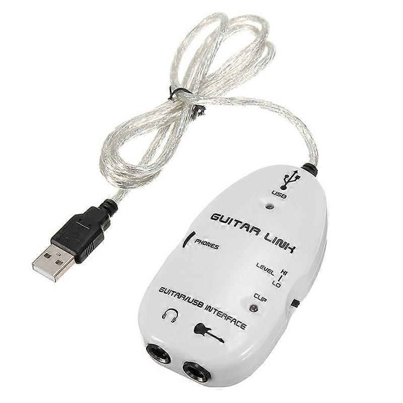 6.3mm Jack to USB Guitar Link Cable Adapter Guitar to PC Recording Playback Guitar Effects Cable US