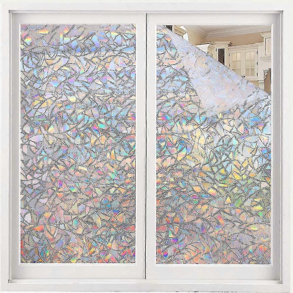 Window Film Privacy Rainbow Static Window Cling 3d Decorative Decals