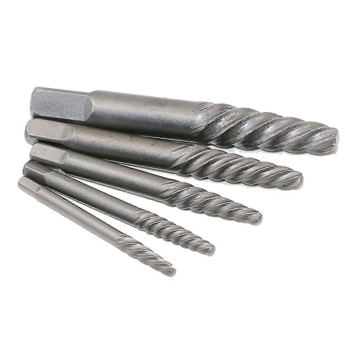 11pcs Damaged Drill Bits And Broken Screw Extractor Kit Remove Removal Tool Speed Drill Bit Guide, Silver