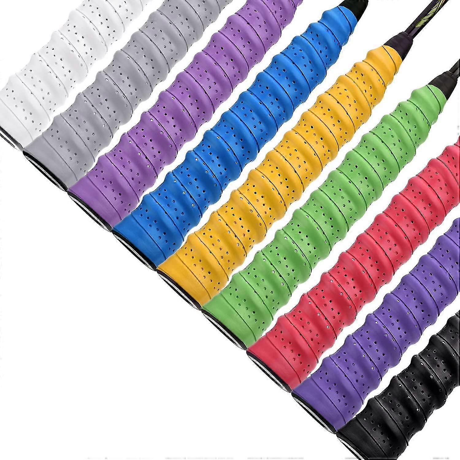 Tennis Badminton Racket Overgrips For Anti-slip And Absorbent Grip (8 Pack , Multicolored)