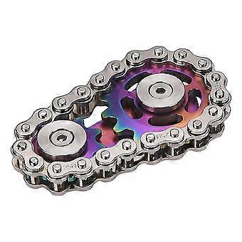 Fiets ketting versnelling Fidget Spinner Gyro roestvrij staal tandwiel decomprimeren speelgoed