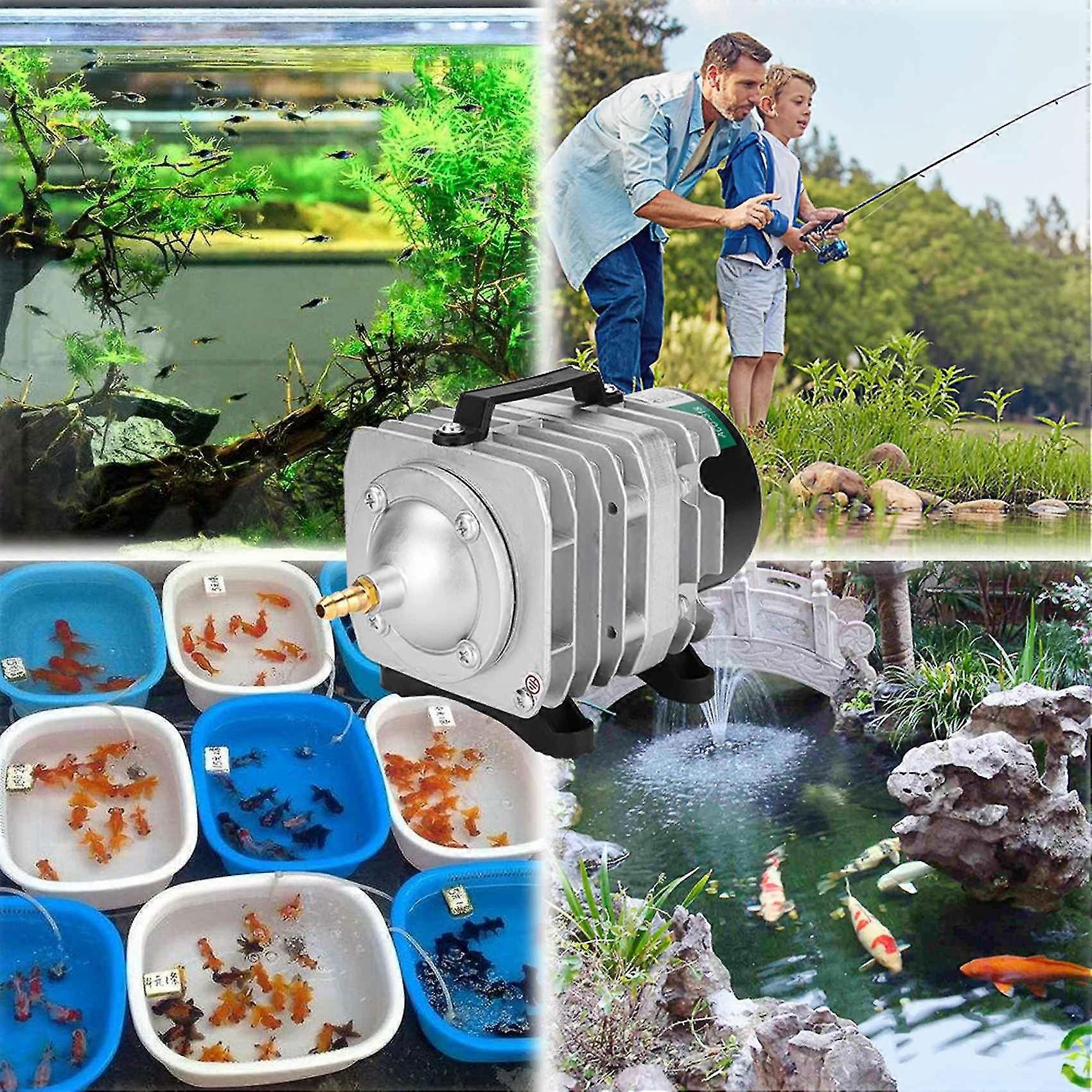Oxygen Pump High Power Ac Electromagnetic Air Pump Fish Pond Oxygen Pump Air Compressor(eu Plug)