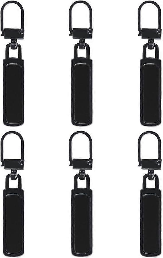 Pull Replacement Metal Zippers 8pcs Premium Zipper Pull (Black)