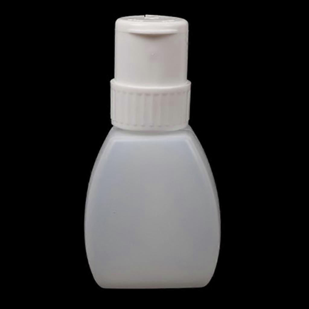 Plastic Empty Nail Polish Remover Pump Dispenser Acetone Push Down Bottle Oblate