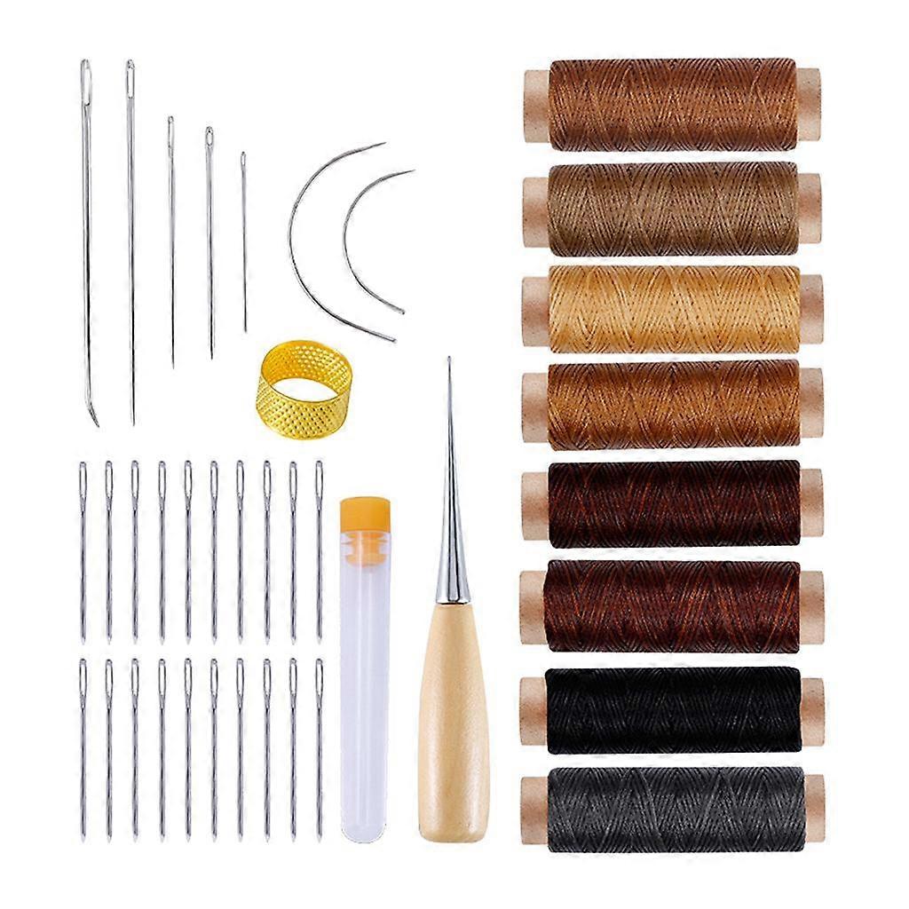 38 Pieces Leather Craft Tools Leather Sewing Tools Hand Stitching Tools
