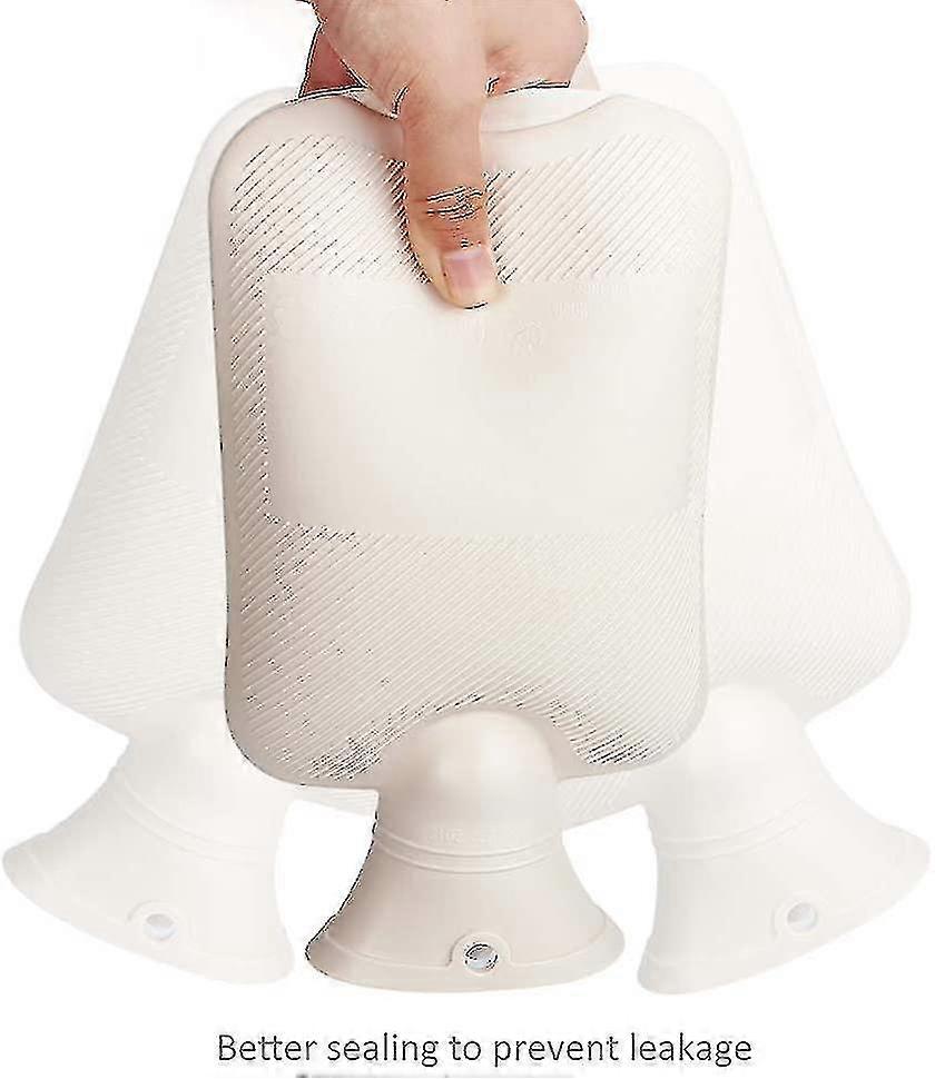 Wärmflasche mit Deckel, 800ml Wärmflasche mit Plüschbezug