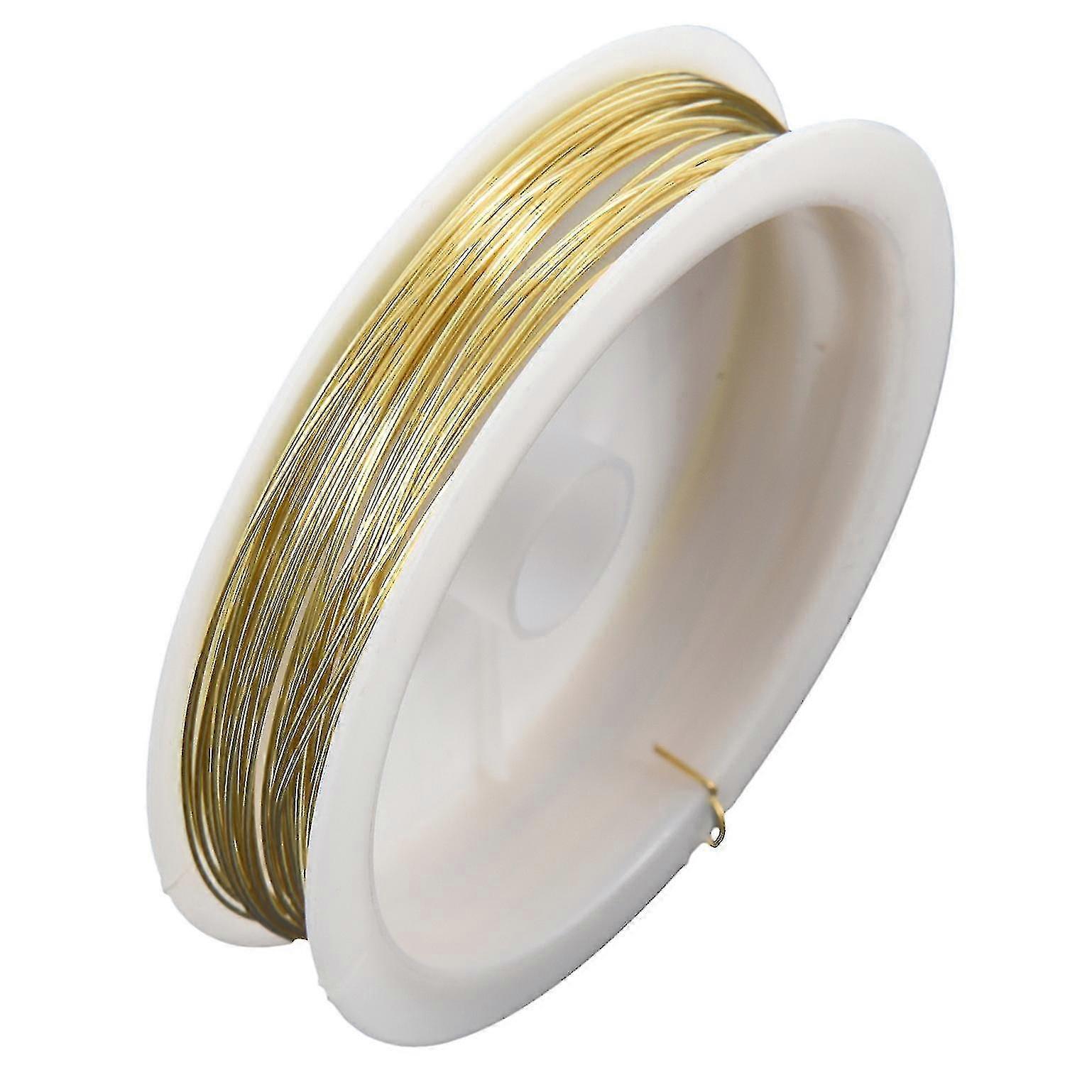Coloured Brass Wire Gold 9m X 0.5mm