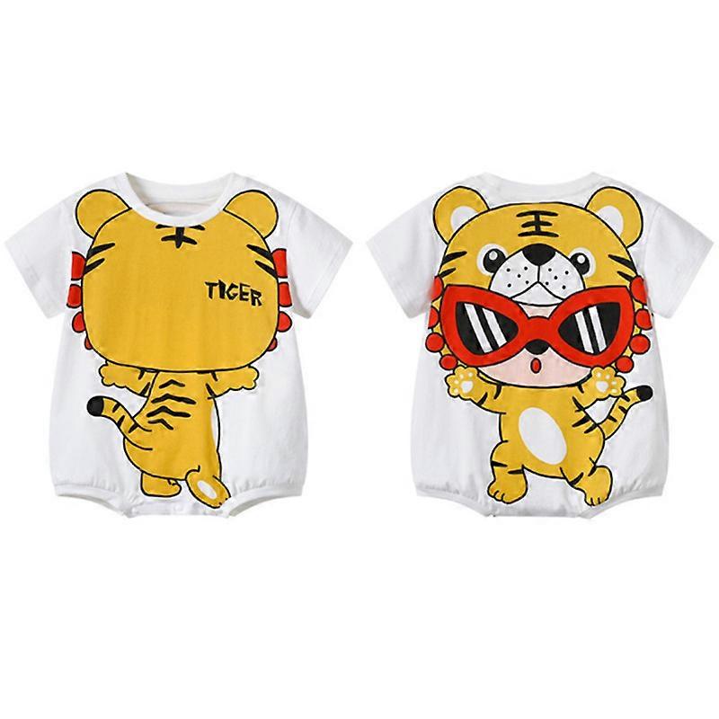 Baby Short-sleeve Dinosaur Print Romper