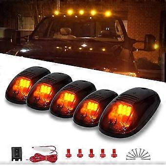5x 12 LED Smoked Cab Roof Marker Lights Amber for Dodge Ram...