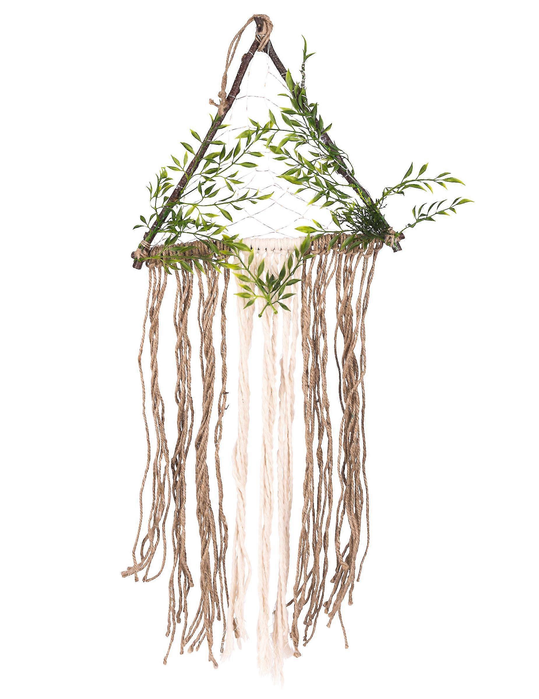 Dcoration lumineuse vgtale et jute 80 x 37 cm