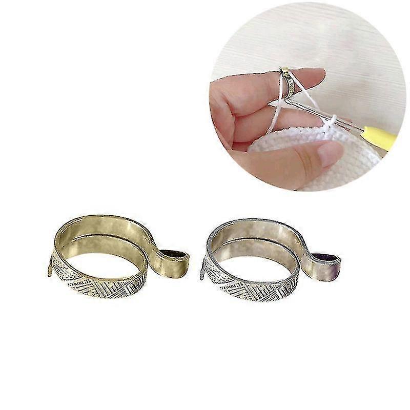 2 Pcs Adjustable Knitting Loop Crochet Loop Knitting Accessories Knitting Ring PK