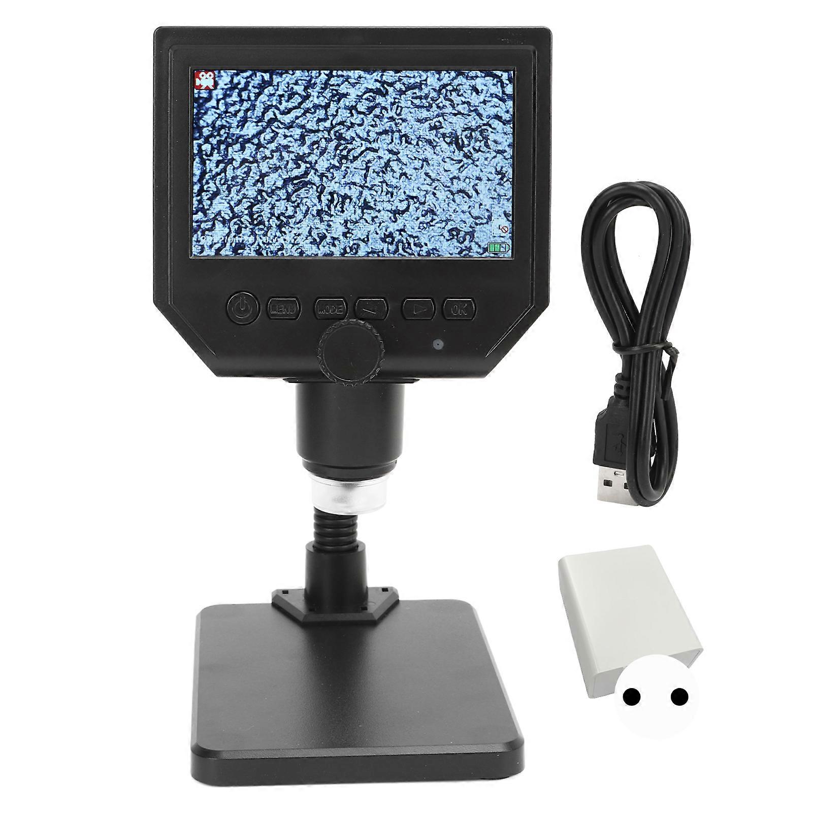 Digital Microscope 4.3In IPS Screen High Definition Clear Image Inspection Microscope