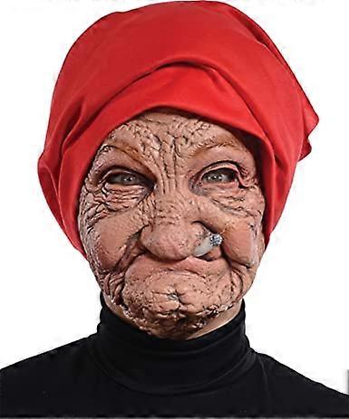 Rauchende Oma Maske Latex Kopfbedeckung