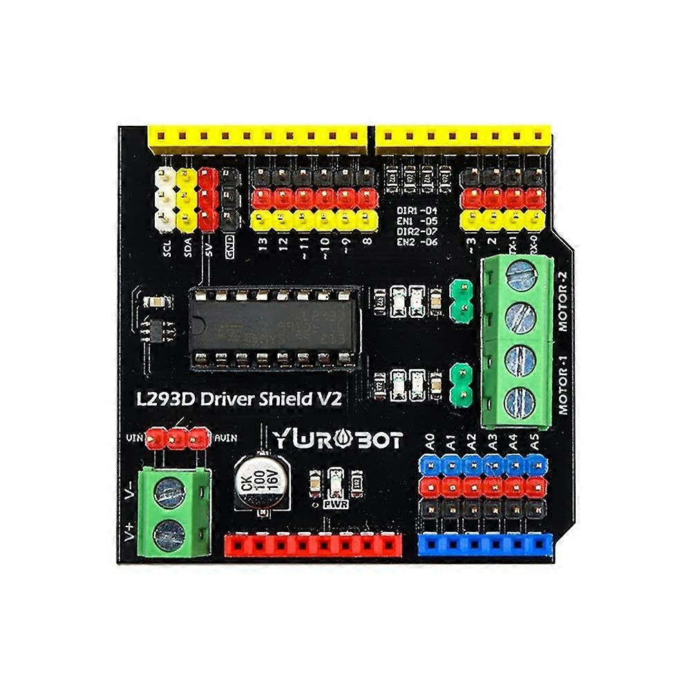 L293D DC Motor Driver Module,Stepper Motor Expansion Module L293D Shield MCU Controller for Electronic Experiment ARD-UNO R3.