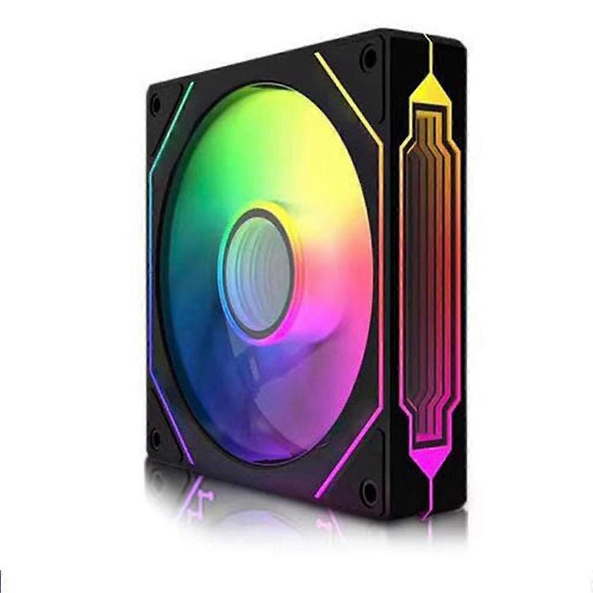 The Fan Side of the Prism 6Pro Chassis Supports ARGB Synchronized PWM Intelligent Temperature Control Black