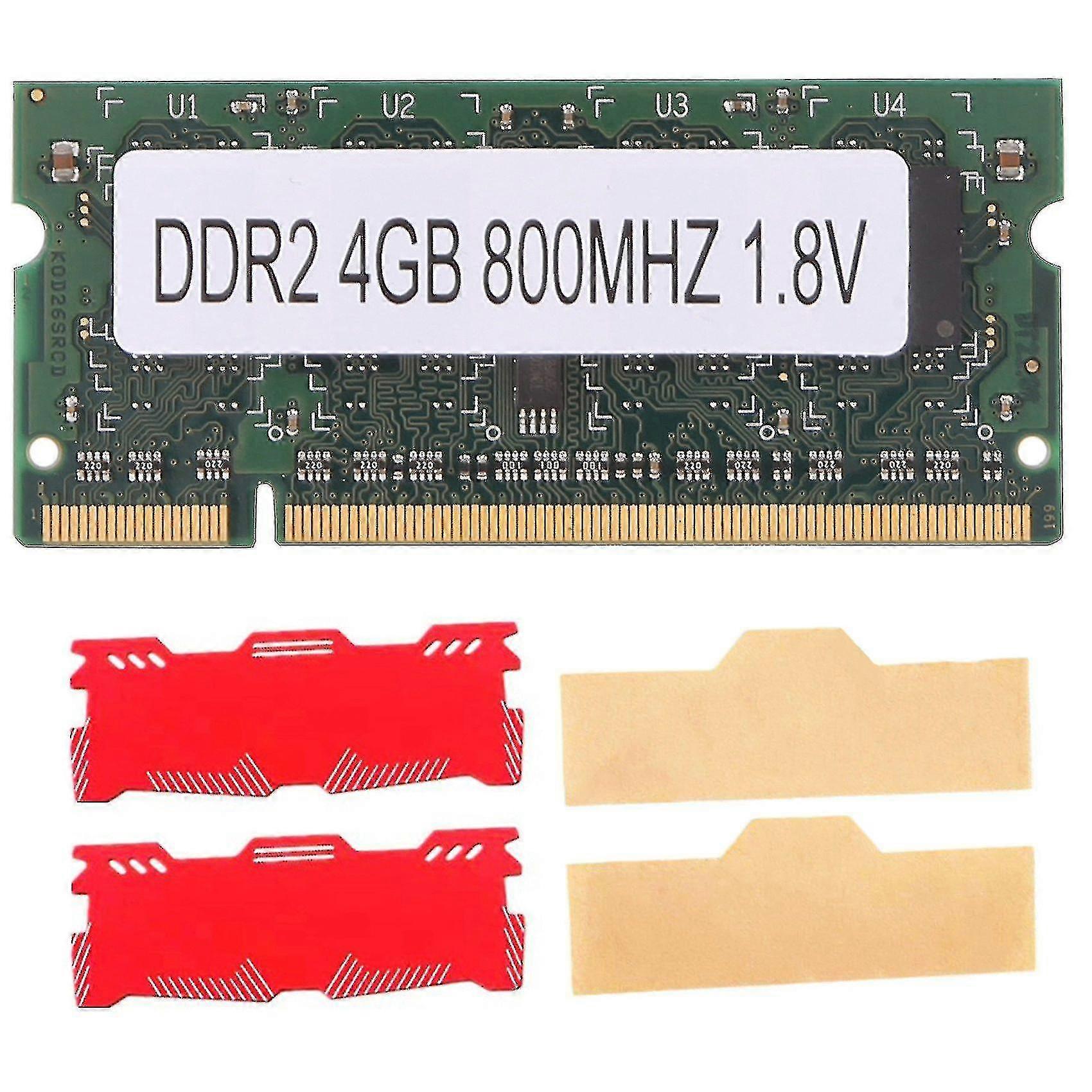 4gb Ddr2 Laptop Ram+cooling Vest 800mhz Pc2 6400 Sodimm 2rx8 200 Pins For Amd Laptop Memory Ram