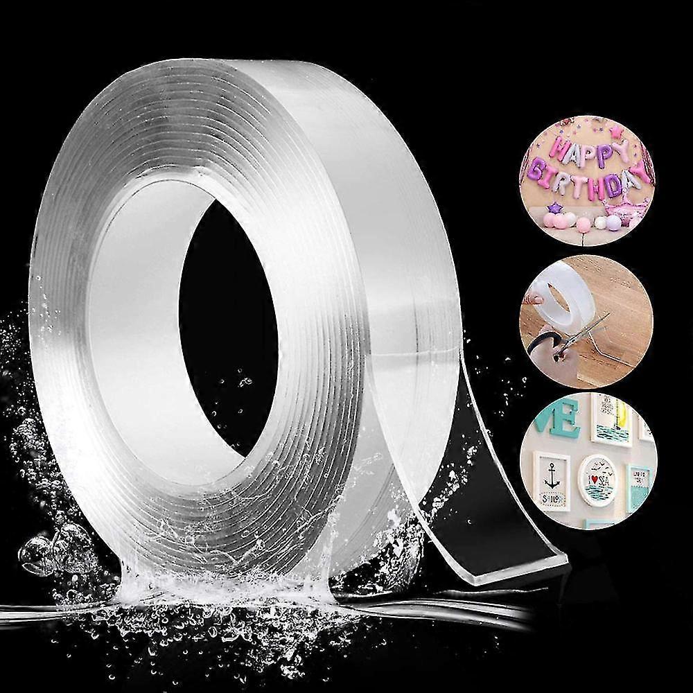 1/3/5m Tape Double Sided Tape Transparent Tless Tape Reusable Door Sticky Tape