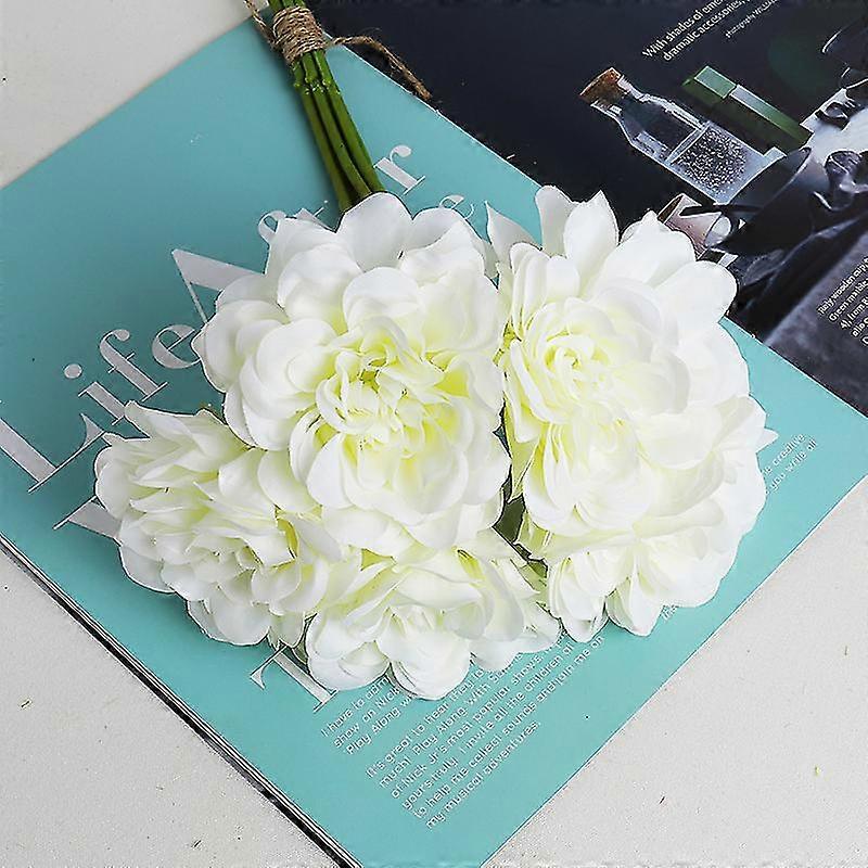 5-Pack Pink Silk Rose Artificial Flower Peonies