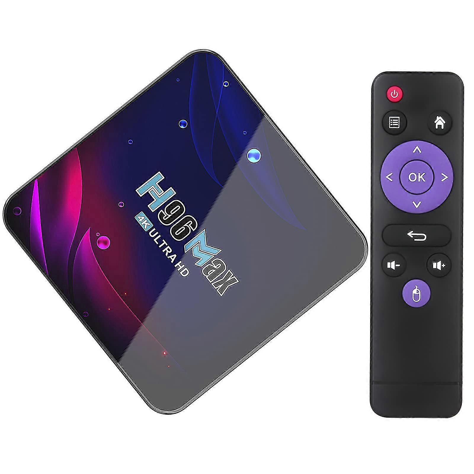 Android TV Box 2GB RAM/16GB ROM Quad-Core Support 2.4GHz/5GHz WiFi-black