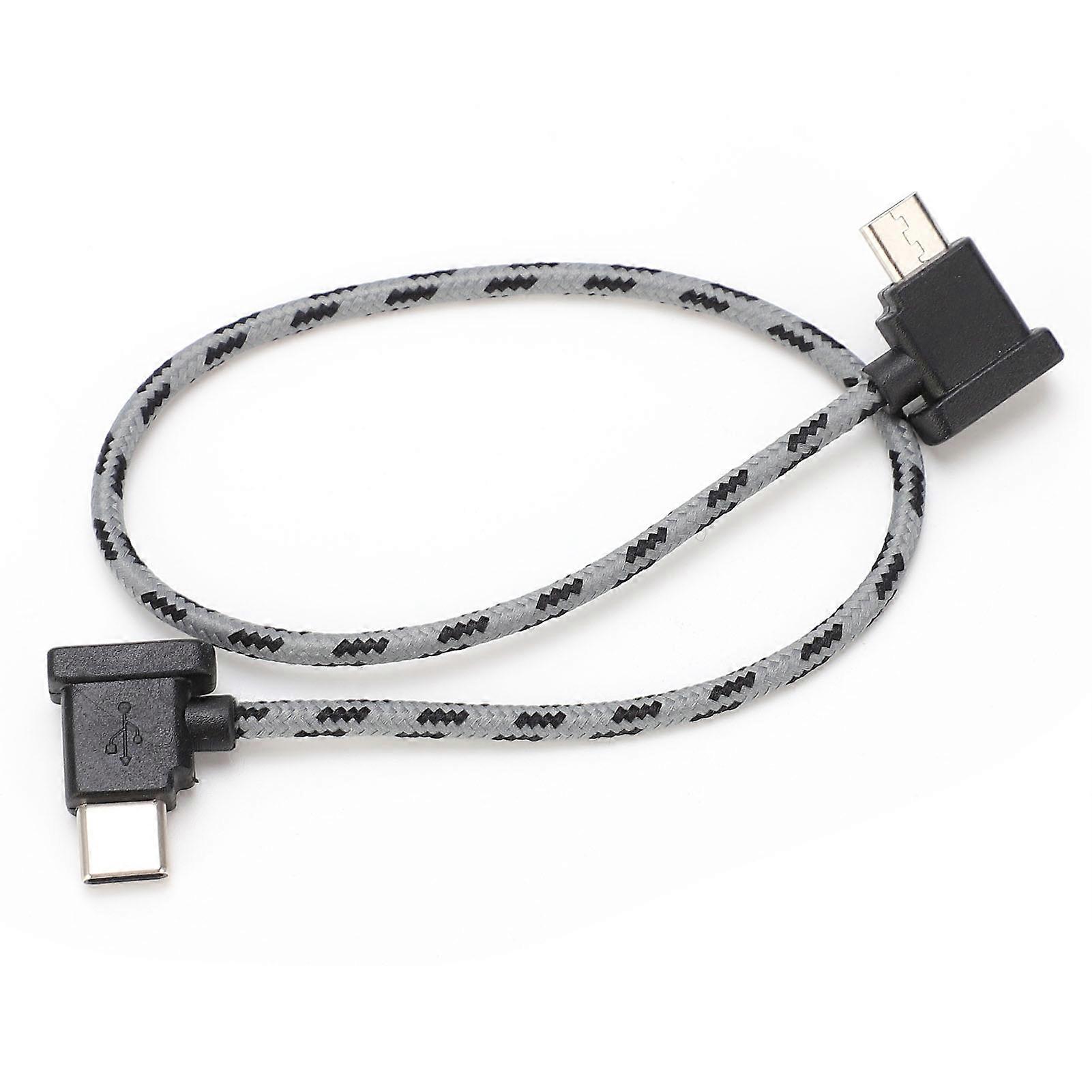 Right Angle Type C to Micro USB Data Cable compatible DJI Mavic Air 2 / Mini 2 Remote Controller