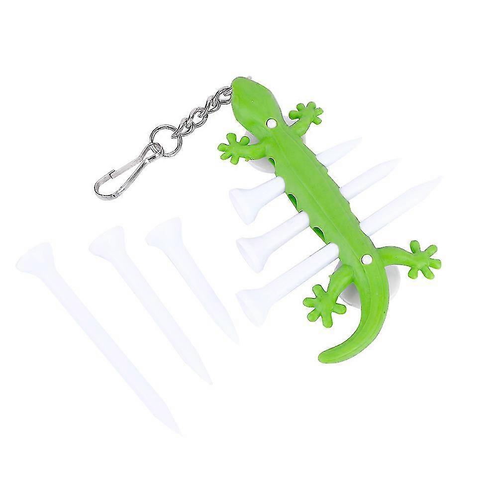 Green Gecko Portable Golf Tees Holder Carrier with Tee Ball Maker