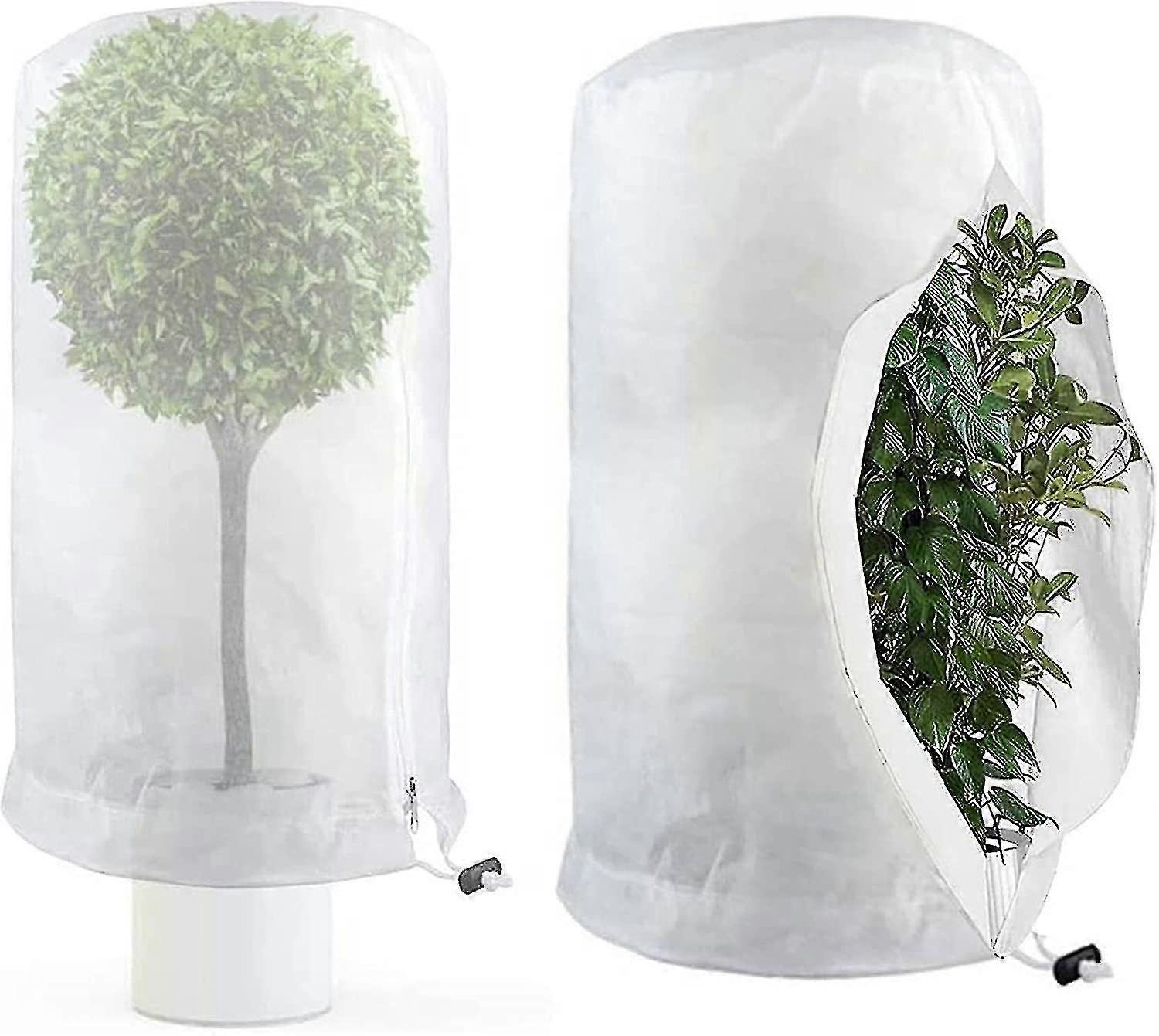 طقم من 2 حماية شتوية للنباتات، حماية ضد الصقيع، حماية شتوية للنباتات، كيس كبير من أصص النباتات، 60 × 80 سم Xxf