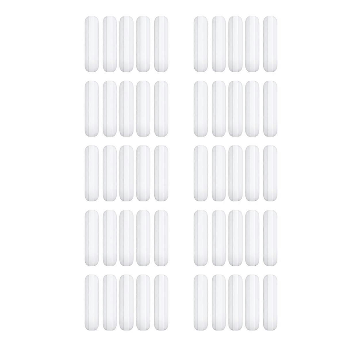 50 Pcs 25mm(1 Inch) PTFE Magnetic Stirrer Mixer Stir Bar,White Color,Laboratory Bar,Stir Plate Bar