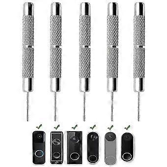 5 Pack Doorbell Removal Pin, Release Key Security Removal Tool Replacement, Remove Video Doorbell Fr