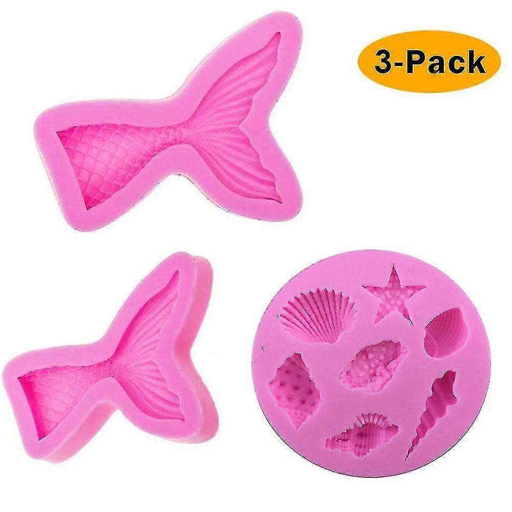 Set Of 3 Silic Fondant Cake Molds, Non-stick Bpa Chocolate, , C Mold, Cake Diy Ba Rat Tool, S (lar + Smal