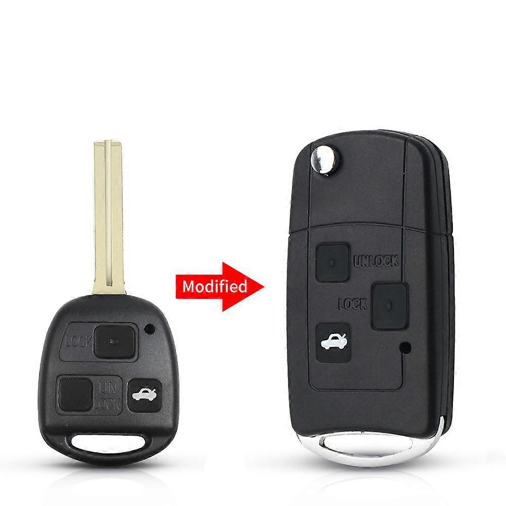 2/3 Buttons Modified Flip Folding Remote Key Shell for Lexus RX300 LS400 LS430 ES330 SC430 IS300 LX470 RX330 RX350 GS300