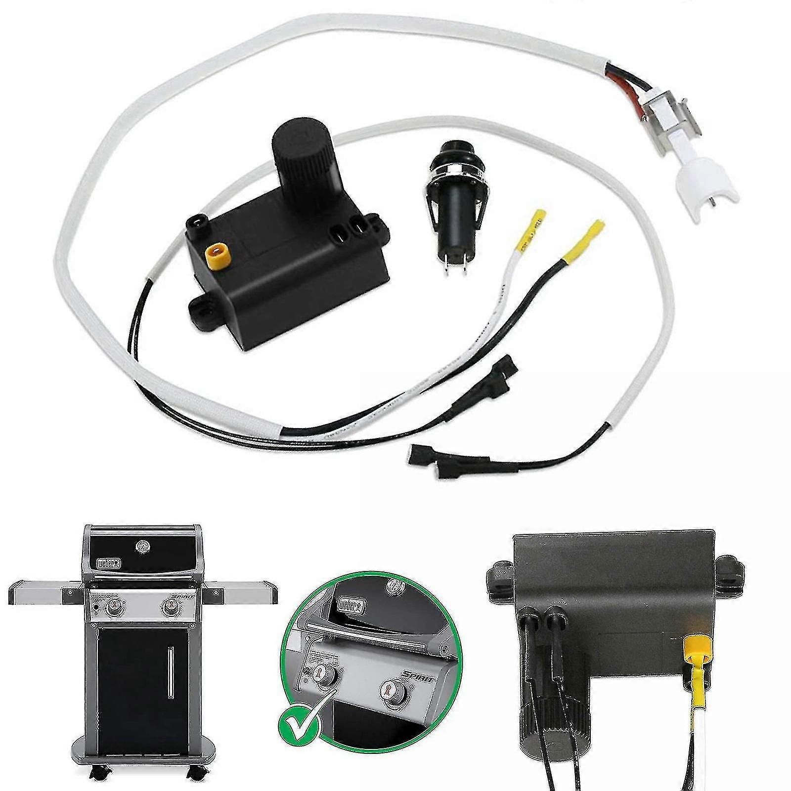 Grill a gas Parte 7642 Grill Pulsante di accensione per Weber Spirit E210 S210 E310 Sp310 TY