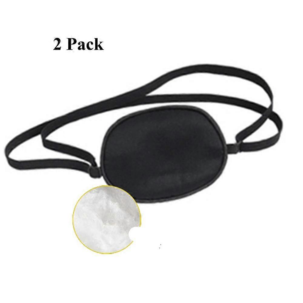 Augenklappen für Erwachsene, 2 Stück Elastische Augenklappe aus Seide für Lazy Eye Amblyopia Strabismus