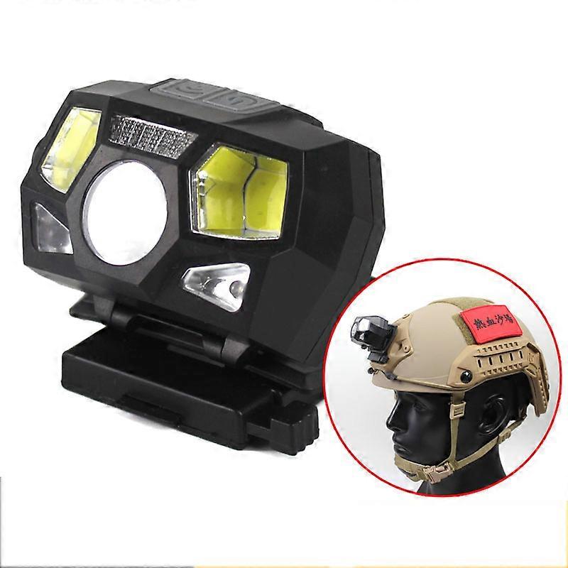 Waterproof Multi-position Adjustable Light Tactical FAST Helmet Headlamp XPE+ Strong Light