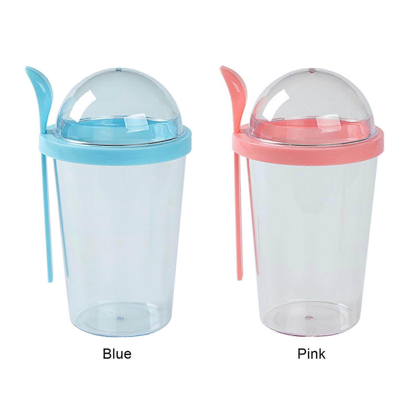 2023 New Large Capacity Reusable Overnight Oats Containers With Lid And Spoon, On The Go Cups For Salads Yogurt Cereal Milk