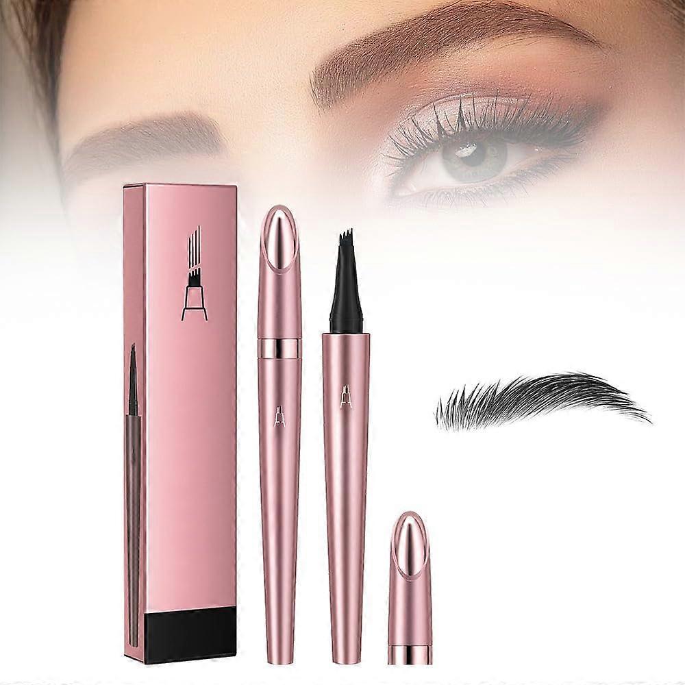 3D Microblading Eyebrow Tattoo Pencil 4 Fork Tip,Waterproof and Sweat-proof Magic Eyebrow Pencil Microblading Eyebrow Pencil Contouring Pen, Long-Last