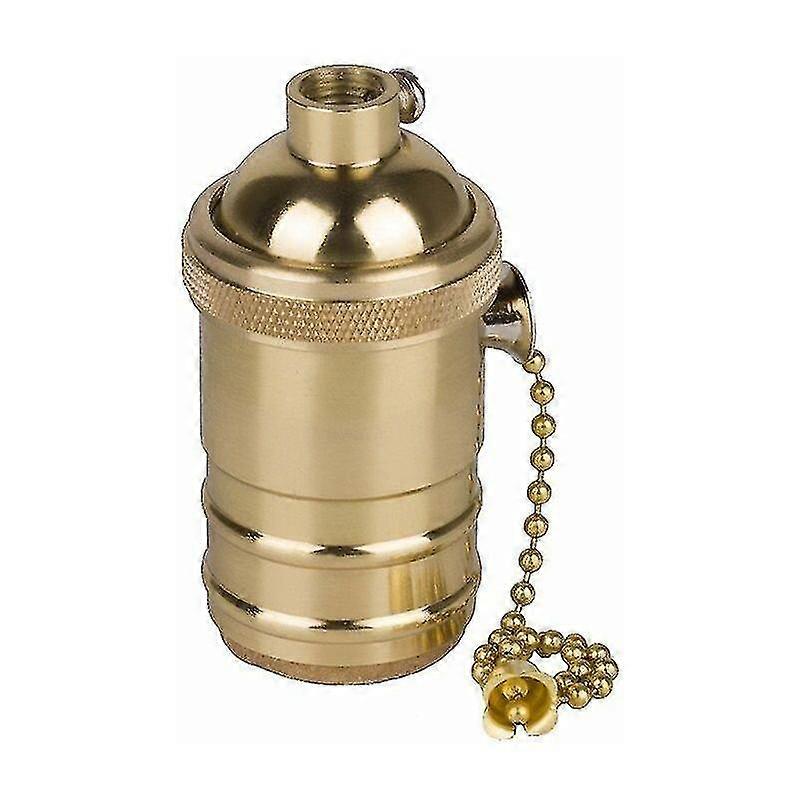 Old E27 Socket Socket With Copper Wire Switch, Copper Brass Gift