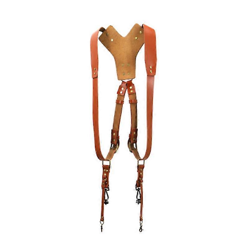 Camera Strap Accessories For Two-cameras Dual Shoulder Leather Harness Multi Camera Gear For Dslr/slr Strap Dual Camera Strap Holder Holster