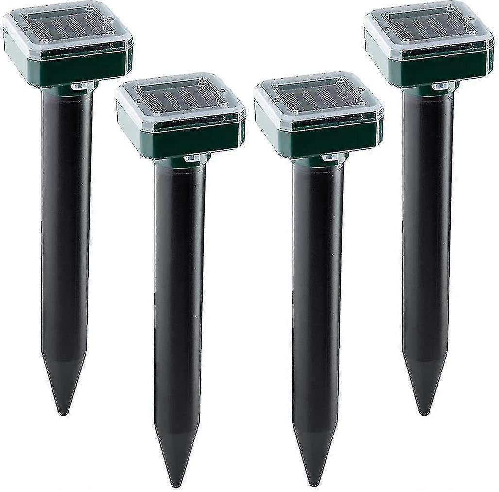 Solar Power Ultrasonic Mole Repellents, Upgrading Mole/mouse Etc 4pack