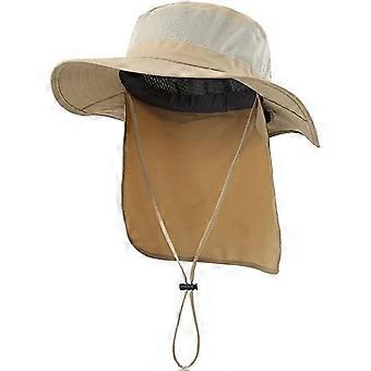 Outdoor UPF50 + Mesh zonnehoed brede rand vishoed met nekflap